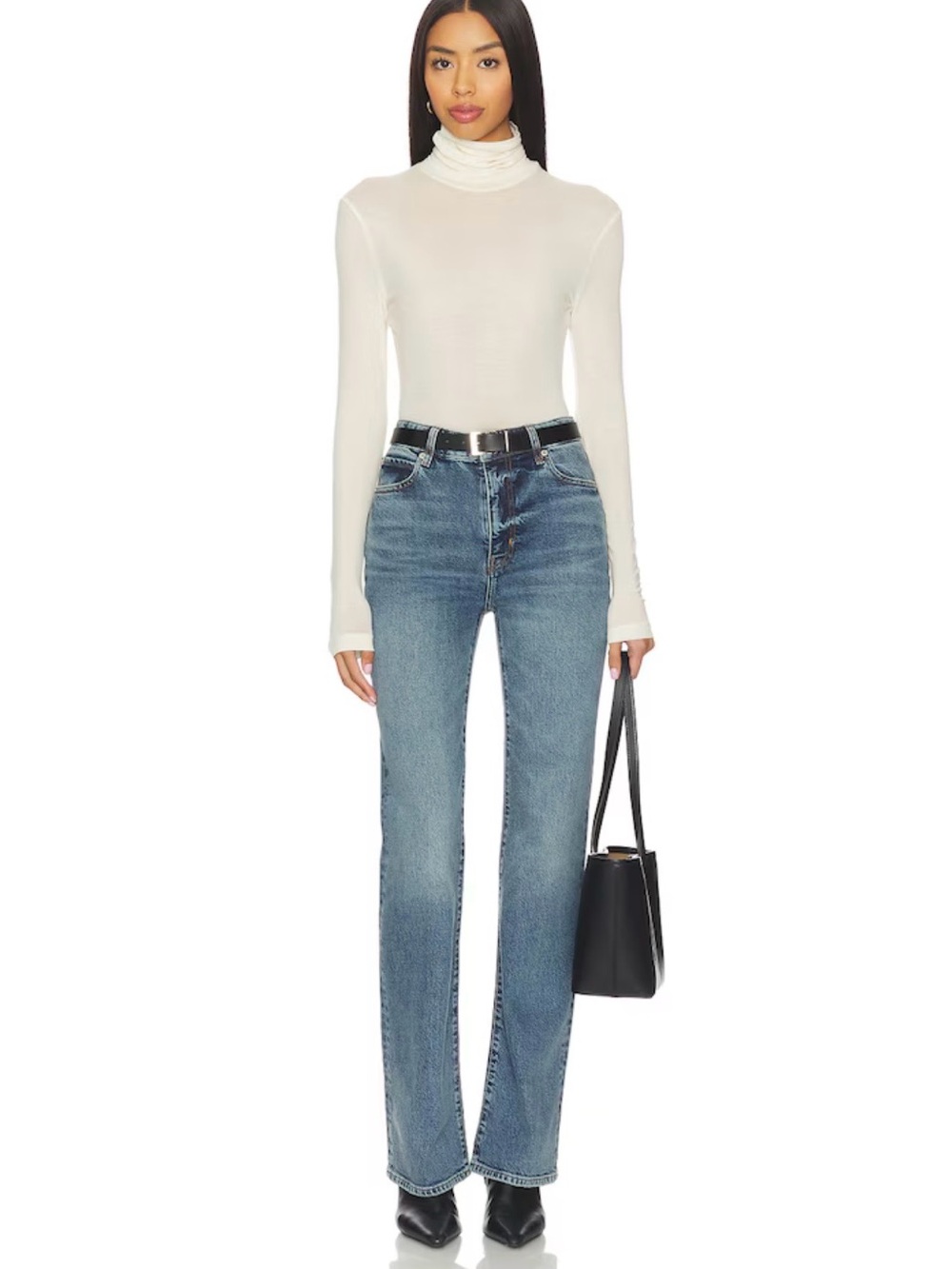 Frame The Arrow High-Rise Boot Cut Straight Leg Jeans size 25